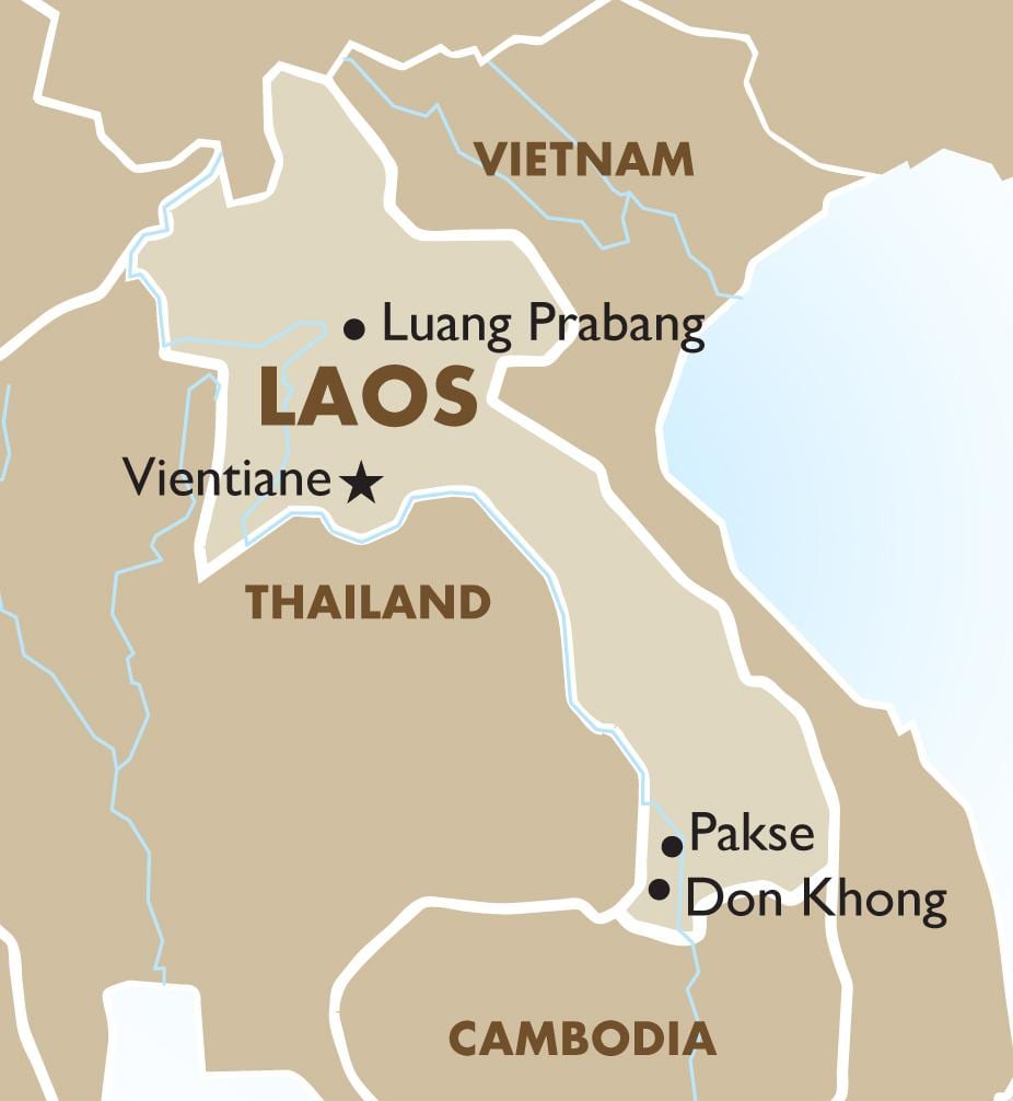 地图资本的老挝 