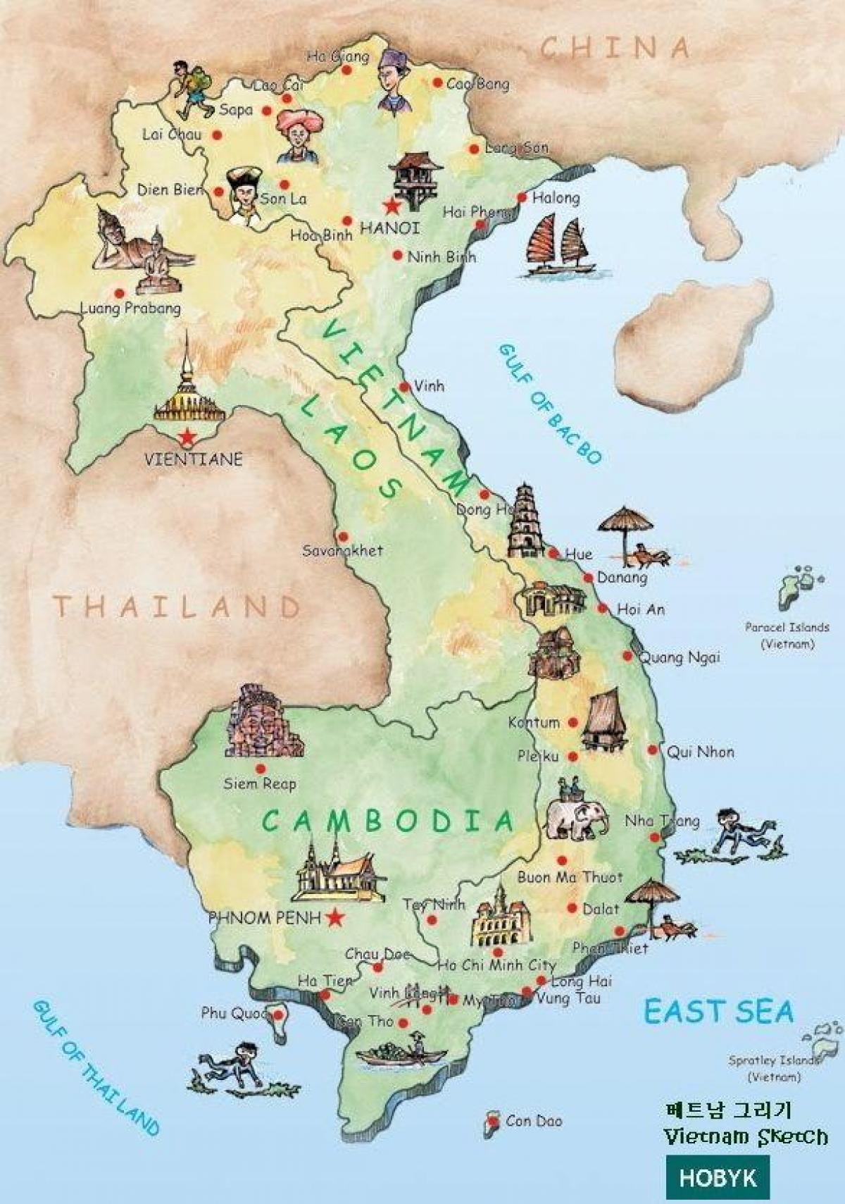 老挝景点地图