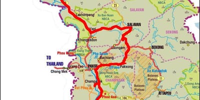 地图沙湾拿吉老挝