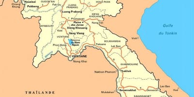 详细的地图老挝