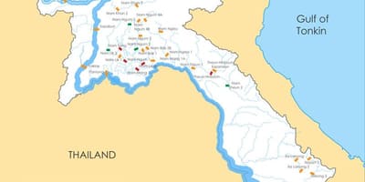地图老挝河