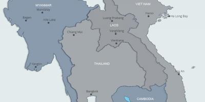 地图老挝北部