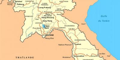 详细的地图老挝