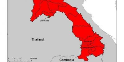 地图老挝疟疾 