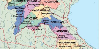 老挝政治地图